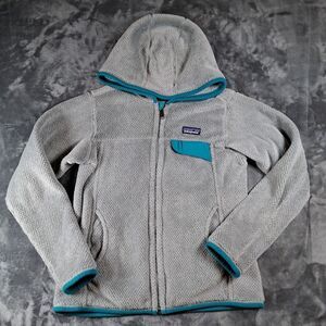 Patagonia Jackets Womens Small Gray Retool Fleece Hoody Full Zip Polartec Teddy